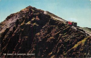 UK Wales The summit of Snowdon  mountain train tram