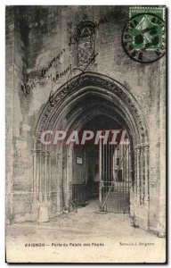 Old Postcard Avignon Popes' Palace Gate