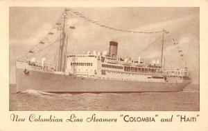 North American Steamer Ship Line Colombian Haiti Antique Postcard K26104 