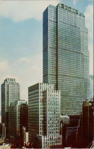 New York NY RCA Building Rockefeller Center Radio City Music Hall Postcard G84