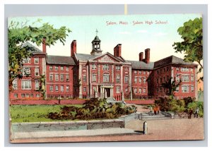 Vintage 1909 Postcard Salem High School, Salem, Massachusetts