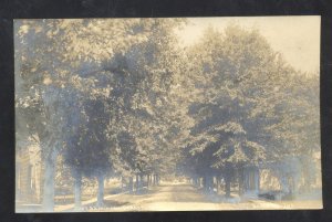 RPPC LIBERTY INDIANA EAST SEMINARY STREET SCENE VINTAGE REAL PHOTO POSTCARD