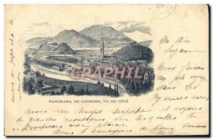 Old Postcard Panorama Cote De De Lourdes Viewed