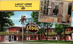 Rock Springs, Wyoming - Stay at the Lariat Lodge - c1940