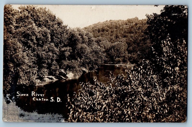 Canton South Dakota SD Postcard RPPC Photo View Of Sioux River c1910's Antique