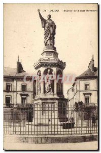 Old Postcard Dijon Statue of Saint Bernard