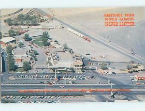 Unused Pre-1980 SILVER SLIPPER CASINO HOTEL AERIAL VIEW Las Vegas NV B0218