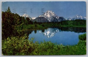 Teton Mountains Jackson Hole Wyoming Mt Moran Snake River Wob Note Postcard