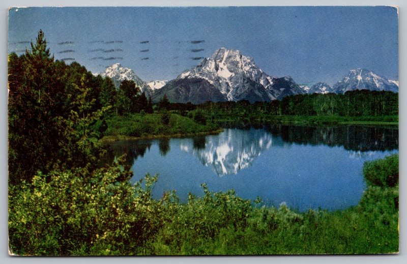 Teton Mountains Jackson Hole Wyoming Mt Moran Snake River Wob Note Postcard