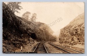 J87/ Summitville Ohio RPPC Postcard c1910 Lisbon Railroad Cut Tracks  674