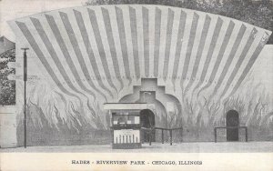 Early Amusement Park, Hades Entrance, Riverview Park, Chicago, IL  Old Postcard