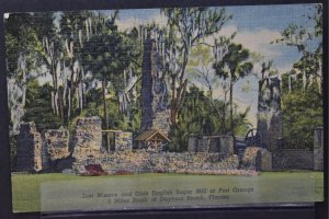 Daytona Beach, FL - Lost Mission and OIde English Sugar Mill - 1952