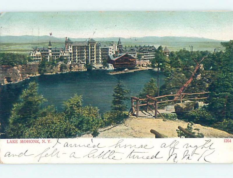 Pre-1907 HOTEL Mohonk Lake - Marbletown - New Paltz New York NY A2677