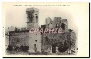 Postcard Ancient Ruins Beaucaire La Chapelle du Chateau de Montmorency