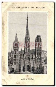 Old Postcard Rouen Cathedral Arrows