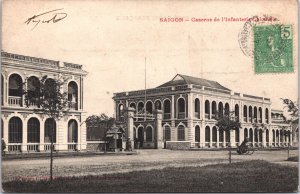 Vietnam Saigon Caserne Cochinchina Ho Chi Minh City Postcard 09.52