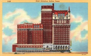 Vintage Postcard Hotel Adolphus Largest Hotel in Business District Dallas Texas