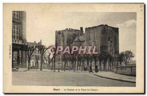 Old Postcard Niort Donjon and La Place Du Donjon