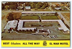 c1950's Aerial View Of El Mar Motel Lamar Colorado CO Vintage Postcard