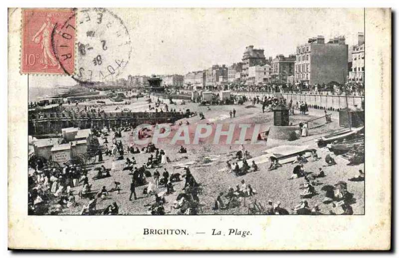 Old Postcard Brighton The Beach