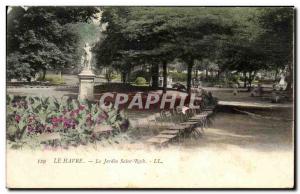 Old Postcard La Havre Le Jardin Saint Roch
