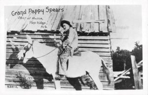 RPPC Lum & Abner GRAND PAPPY SPEARS Pine Ridge, Arkansas Police Vintage Postcard