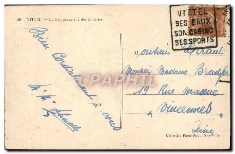 Old Postcard Vittel campaign view galleries
