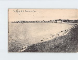 Postcard Fort Point, North Weymouth, Massachusetts