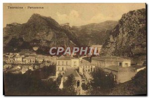 Old Postcard Panorama Taormina