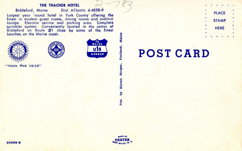 ME - Biddeford. The Thacher Hotel
