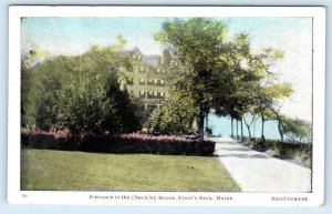 PROUTS NECK, Scarborough Maine ME ~ Entrance CHECKLEY HOUSE Hotel Postcard
