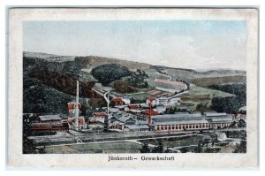 JUNKERATH, Germany ~ The STEELWORKS & Foundry & Train Station c1910s  Postcard