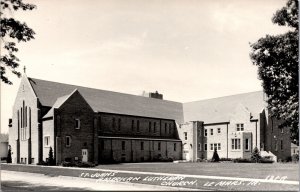 Real Photo Postcard St. Johns American Lutheran Church in Le Mars, Iowa