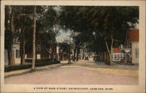 Harwichport Massachusetts MA Cape Cod Main Street Vintage Postcard