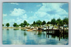 Punta Gorda FL- Florida, Municipal Boat Launching Site, Chrome c1963 Postcard