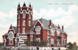 CHICKASHA OKLAHOMA CHRISTIAN CHURCH POSTCARD 1910