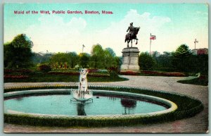 Maid of the Mist Public Garden Boston Massachusetts MA UNP DB Postcard G2