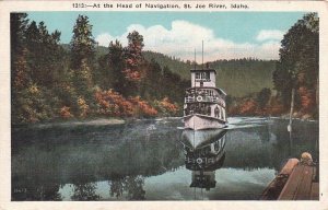 Postcard At the Head of Navigation St Joe River Idaho