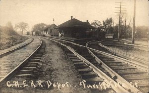 Tariffville Simsbury CT CNE RR Train Depot Station Real Photo Postcard