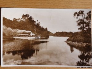 c1934 RPPC - Loch Katerine - The Trossachs - showing Steam Boat Ferry