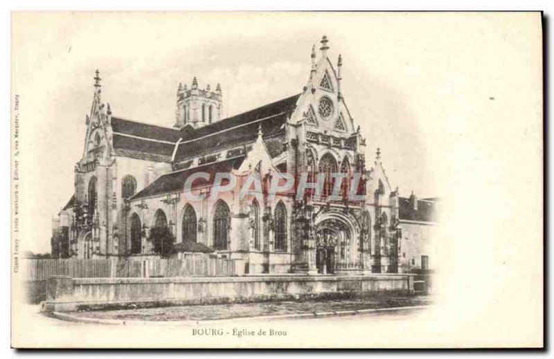 Old Postcard Bourg De Brou Church