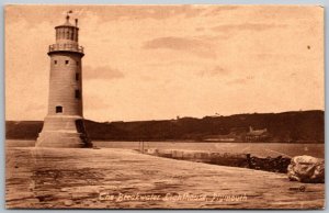 Plymouth England c1910 Valentine's Postcard The Breakwater Lighthouse