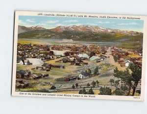 Postcard Leadville, with Mt. Massive, Leadville, Colorado