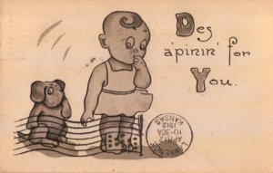 teddy bear postcard: Des a pinin' For You