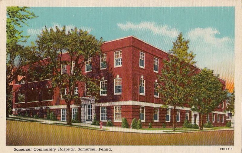 Postcard Somerset Community Hospital Somerset PA