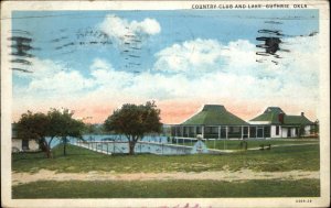 Guthrie Oklahoma OK Country Club and Lake Vintage Postcard