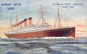 SS Adriatic White Star Line Unused 