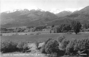 1940s COLORADO Sangre De Cristo Range Hwy 50 RPPC real photo Sanborn 5588