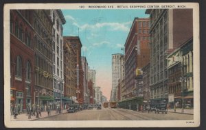 Michigan DETROIT Woodward Avenue, Retail Shopping Center pm1933 ~ WB