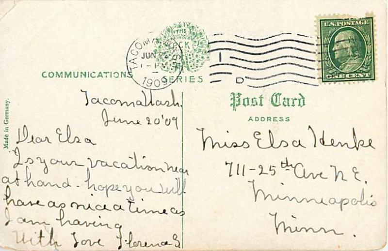 D/B Academy of Visitation Tacoma Washington WA 1909